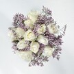 Serene elegance is embodied in this bouquet from Brent Cross, featuring creamy white roses in full bloom, cradled by a mist of delicate lavender statice. Velvety rose petals unfurl gently, their soft curves inviting the eye and hand, while the statice branches outward in airy, papery clusters, evoking the gentle movement of river mists along Dollis Brook. The muted whites and subtle lavenders harmonize in natural light, casting an atmosphere of quiet hope and grace-ideal for any heartfelt occasion, from anniversaries to new ventures or gentle commiserations. The arrangement's fragrance-gentle, clean, and vaguely powdery-suggests fresh beginnings, much like the renewal felt in Brent Cross parks each spring. Every detail speaks to the care of your local florist: the balanced spiraling of roses, the relaxed fullness of the statice, and the sincere touch visible in every placement. This bouquet, available for swift delivery throughout Brent Cross and its surroundings, radiates sincerity, comfort, and a promise of lasting affection.